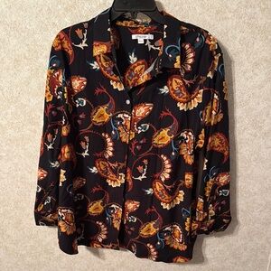 Chico's Floral Paisley Blouse size 18